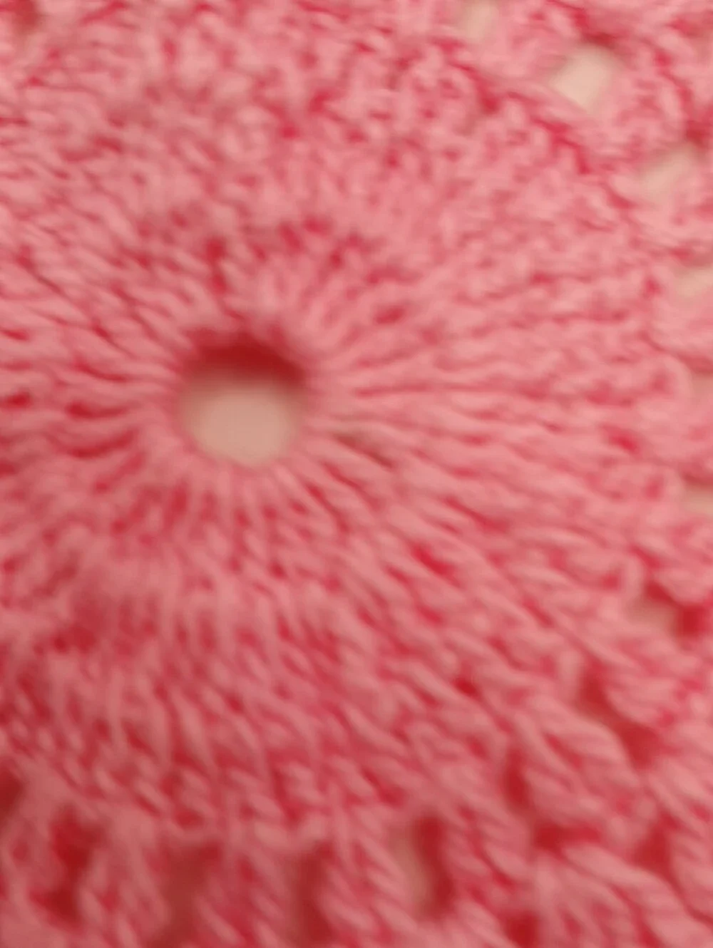Handmade Pink & White Crochet Doily 20